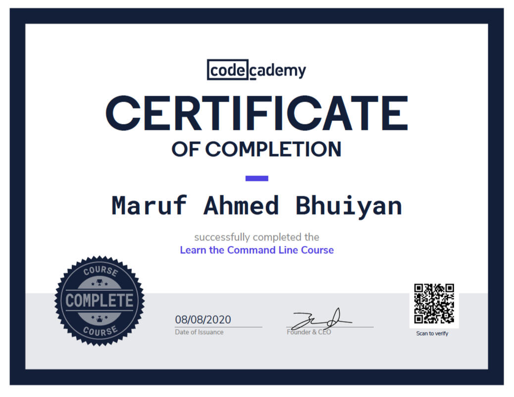 Certificate Learn Command Line Interface